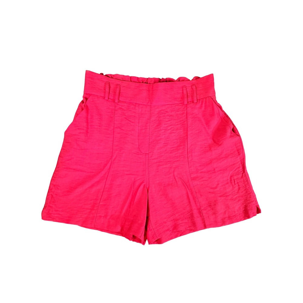 Maurices Womens Red Paperbag Waist Textured Shorts Size Medium New